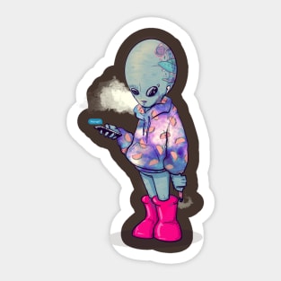 Earth Alien Sticker